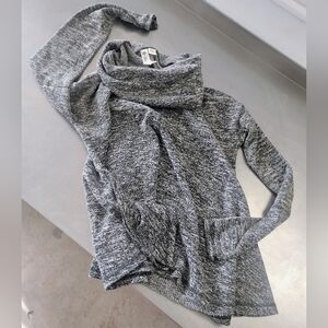 Others Follow Charcoal Women's Cowl Neck Sweater